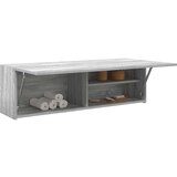 vidaXL Kopalniška stenska omarica siva sonoma 100x25x30 cm inž. les Cene