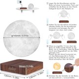 ELEOPTION Lebdeča 3D Luna LED Svetilka | Shoptok.si