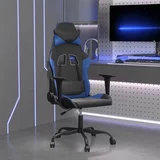  Masažni gaming stol črno in modra umetno usnje