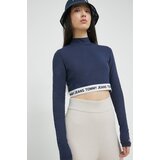 Tommy Jeans Majica z dolgimi rokavi ženski, mornarsko modra barva | Shoptok.si