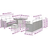  Sjedeća garnitura za vrt 9 kom. Crna poliratan 80 x 80 x 71 cm | shoptok.hr