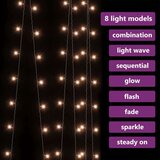  LED svetlobna zavesa 3x3 m 300 LED lučk toplo bela 8 funkcij, (20848860) | Shoptok.si