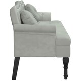  Klupa s jastucima svijetlosiva 120,5x65x75 cm baršun | shoptok.hr