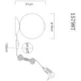 Globo namizna led-svetilka lacy 18/21 cm | Shoptok.si