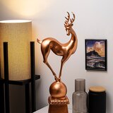 Atelier Del Sofa dekorativna figura deer pose 2, 15x63x22 cm, bakarne boje Cene