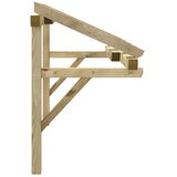 Nadstrešnica za vrata 200 x 100 x 100 cm od masivne borovine | shoptok.hr