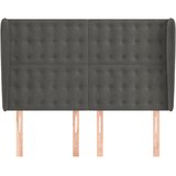  Uzglavlje s ušima tamnosivo 147x23x118/128 cm baršunasto | shoptok.hr