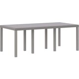 Vanjski Vrtna miza Svetlo siva 200x100x73 cm Poli ratan, (22008705) | Shoptok.si
