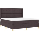  Krevet s opruga kutije s LED trakama Smeđa 180 x 200 cm tkanina | shoptok.hr