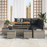  Sjedeća garnitura za vrt 9 kom. Siva Poli ratan 110 x 55 x 71 cm | Shoptok.si
