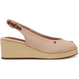 Tommy Hilfiger Espadrile Flag Mid Wedge Espad Slingback FW0FW08595 Roza | Shoptok.si