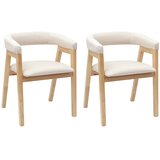  Trpezarijske stolice 2 pcs Prirodna 54 x 57 x 73 cm | shoptok.hr