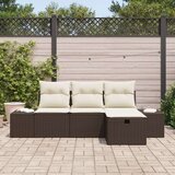  Set od 4 dijela garniture za vrt s krem jastučićima | shoptok.hr