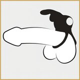 Happy Rabbit Cock - vodootporni, punjivi prsten za penis i testise (crni) | shoptok.hr