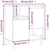  Komode 3 kom boja dimljenog hrasta 60x35x70cm konstruirano drvo | shoptok.hr