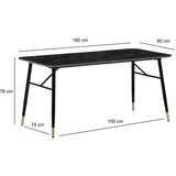 MID.YOU Jedilna Miza Marble, Videz Marmorja, 160x80cm | Shoptok.si