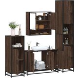 vidaXL 4-dijelni set kupaonskog namještaja boja smeđeg hrasta drveni | shoptok.hr
