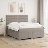  Boxspring krevet s madracem Sivosmeđa 180 x 200 cm Tkanina Slike