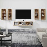  6-dijelni set TV ormarića boja hrasta sonome konstruirano drvo | shoptok.hr