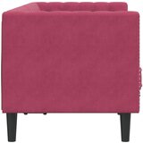  Dvosjed Chesterfield s jastučićima crvena boja vina baršunasti | shoptok.hr