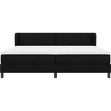  s opruga kutije s uzglavljem Crna 200 x 200 cm tkanina | shoptok.hr