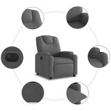  Električni naslonjač od tkanine tamnosivi | shoptok.hr