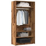 vidaXL Garderobna omara starinski les 100x50x200 cm inženirski les | Shoptok.si