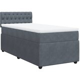  Box spring krevet s madracem tamnosivi 90x190 cm baršunasti | shoptok.hr