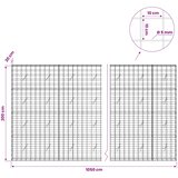  Gabion s žicom debljine 5 mm i mrežom 10x10 cm 1050x20x200 cm Slike