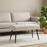  Klupa s gumbastim tkanjem Krem 80 x 40 x 46 cm Baršun | shoptok.hr