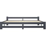  Okvir za krevet od masivne borovine tamnosivi 200 x 200 cm | Eponuda.com