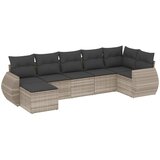 7-dijelni set vrtnih sofa svjetlosivi od poliratana | shoptok.hr