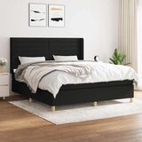  s oprugama i madracem crni 160x200 cm od tkanine | shoptok.hr