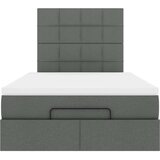  Otomanski krevet s madracem i LED tamnosivi 120x190 cm tkanine | shoptok.hr