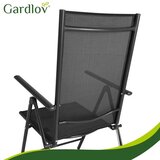 Gardlov crna sklopiva vrtna stolica, 2 komada | shoptok.hr