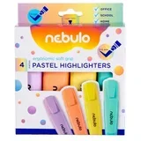 Nebulo: 4-delni komplet označevalcev teksta v neon barvah