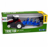Rc Remote Controlled Agricultural Tractor with Double Furrow Plow Red 1:24 | Shoptok.si