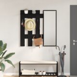 vidaXL Nadwyčajna obešalnik za plašče Črni hrast 100 x 10 x 100 cm | Shoptok.si
