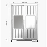 Hanah home Garderober Pasific Home Fuga 120, 120x216x60 cm, Hrast | Eponuda.ba