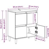  Stranske omare 3 pcs Star les 60 x 35 x 70 cm Konstruiran les, (5000108265) | Shoptok.si