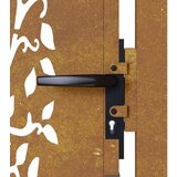  Vrtna vrata 105 x 80 cm od čelika cor-ten s uzorkom stabla | shoptok.hr