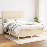 The Living Store Box spring postelja z vzmetnico krem 140x200 cm blago - Box Spring Postelja, (21512846) Cene