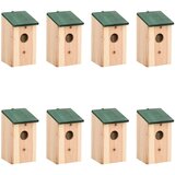  Kućice za ptice 8 kom drvene 12 x 12 x 22 cm Cijene