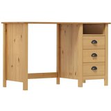  Pisalna miza Hill Range s 3 predali 120x50x74 cm trdna borovina | Shoptok.si