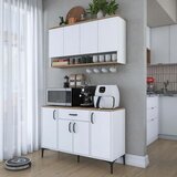Hanah home JE203 - 3822 WalnutWhite Coffee Stand Cene