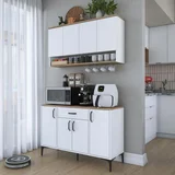 JE203 - 3822 WalnutWhite Coffee Stand