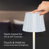  LED prigušiva punjiva stona lampa LED/4W/5V 3000-6000K 1800 mAh bela | Eponuda.com