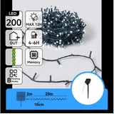 LED solarni novogodišnji lanac 200×LED / 8 funkcija, 22 m, IP65, hladno bela, 800 mAh