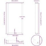  Noge stolića za kavu U-oblika 2 kom crne 60x(110-111) cm čelik | shoptok.hr