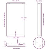  Noge za barsko mizo v obliki črke U, 2 kosa, črne, 60 x (110-111) cm, jeklo, (5000241524) | Shoptok.si